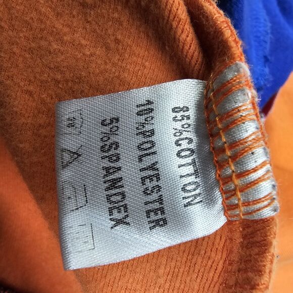 GSUWOO Orange Blue Ruched Set XS – Hoodie Joggers Streetwear Colorblock Outfit - Picture 12 of 16